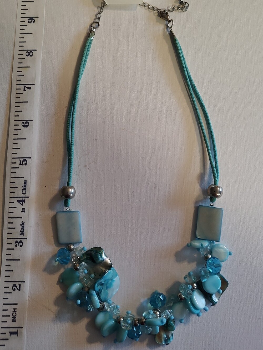 Turquoise Beaded Statement Necklace - Women Jewelry